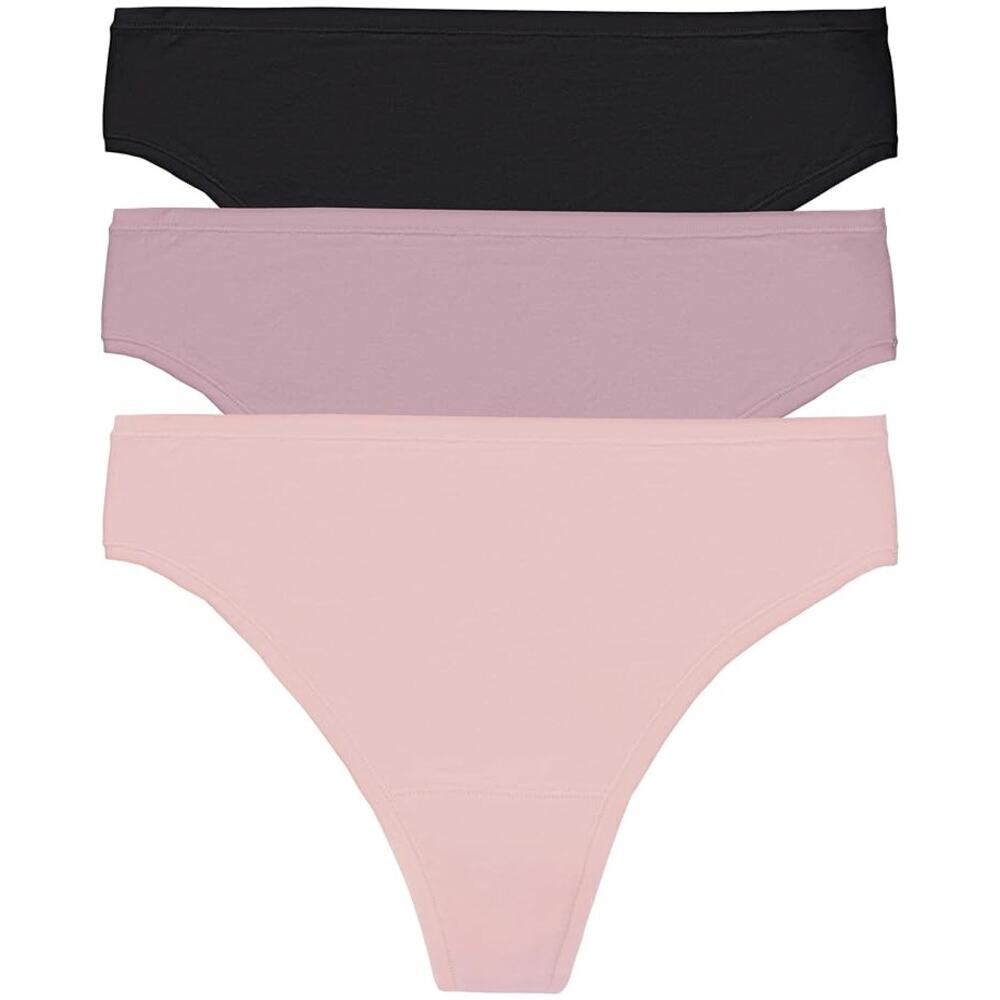 NEW! Natori Bliss Bare Cotton Thong 3-Pack - Size XL - New in Packaging